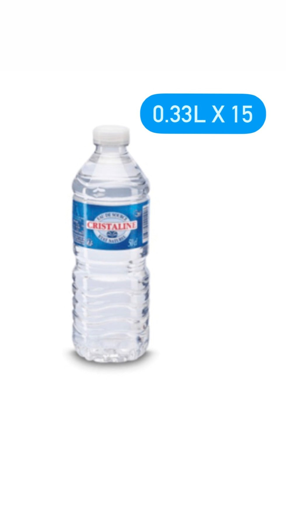 Cristaline Eau de Source 0.33 L – Pack de 15
