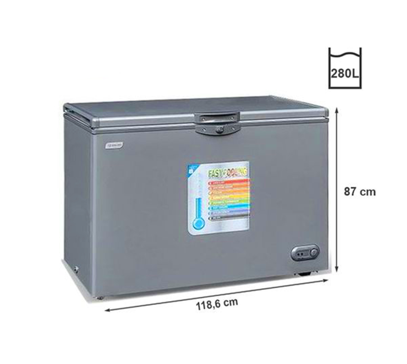 SMART TECHNOLOGY Congélateur Horizontal - 280 L - AVEC CLE - STCC-320