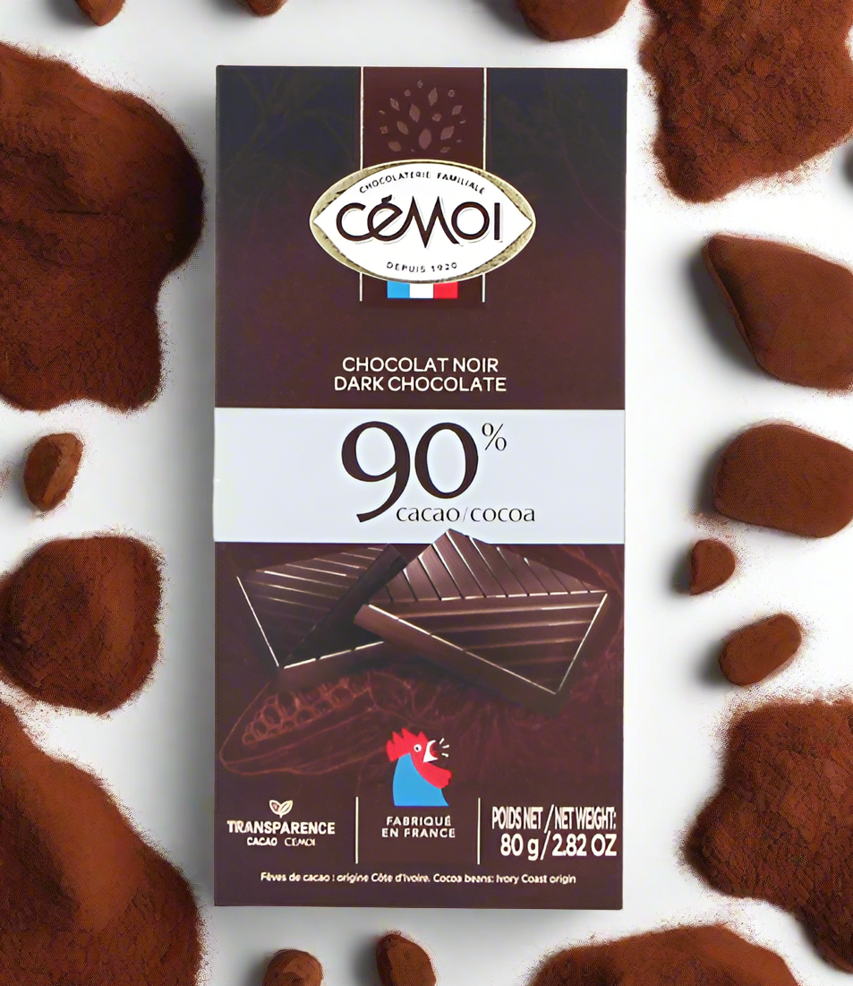 Cémoi Chocolat Noir 90% cacao - Tablett 80g