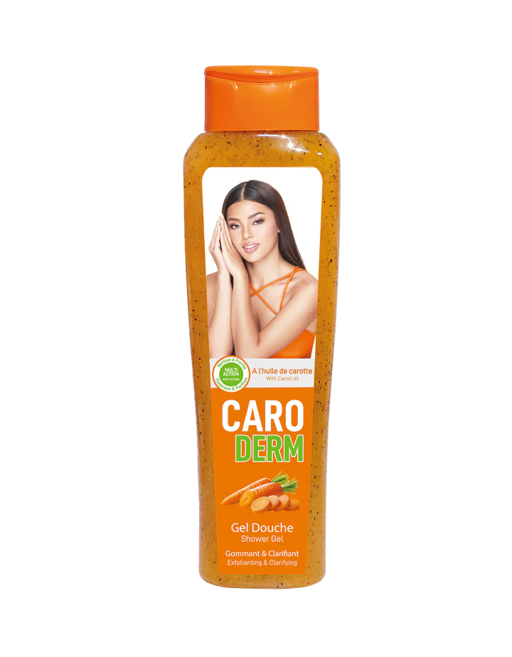 Gel Douche Gommant et Clarifiant CARODERM A L'HUILE DE CAROTTE