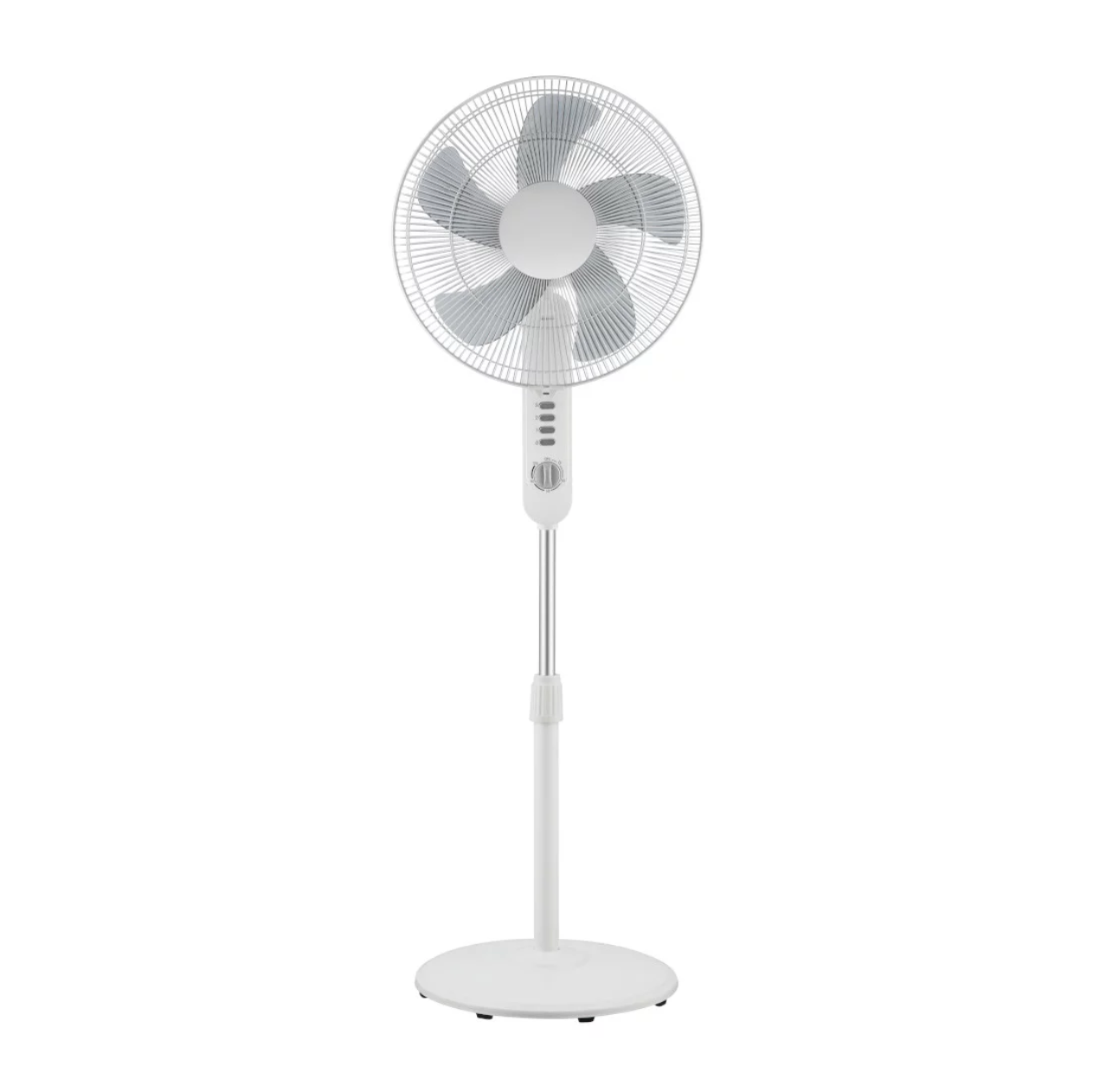 MIDEA VENTILATEUR A PIED - 3 VITESSES - 5 HELICES - NOIR / BLANC