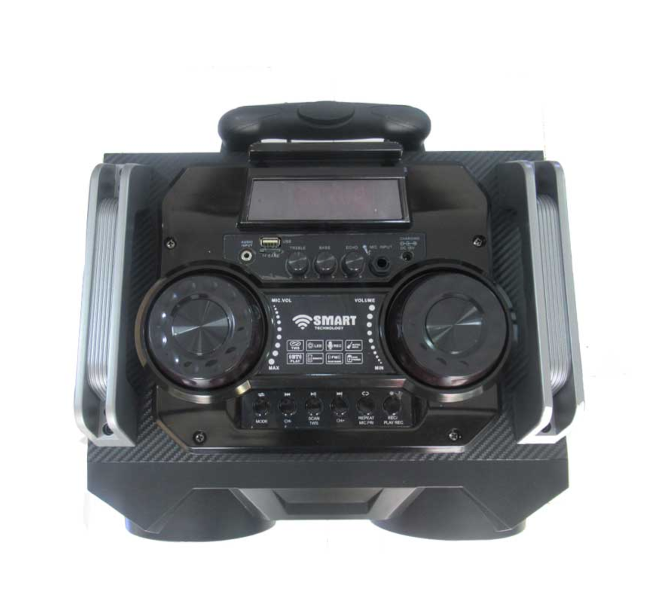 SMART TECHNOLOGY BOOM BOX - Bluetooth / USB / AUX / 2 Micros - 1 Télécommande / 12 000W - STHP-1010E