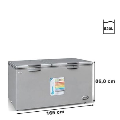 SMART TECHNOLOGY Congélateur Horizontal - 520 L - AVEC CLE - STCC-640