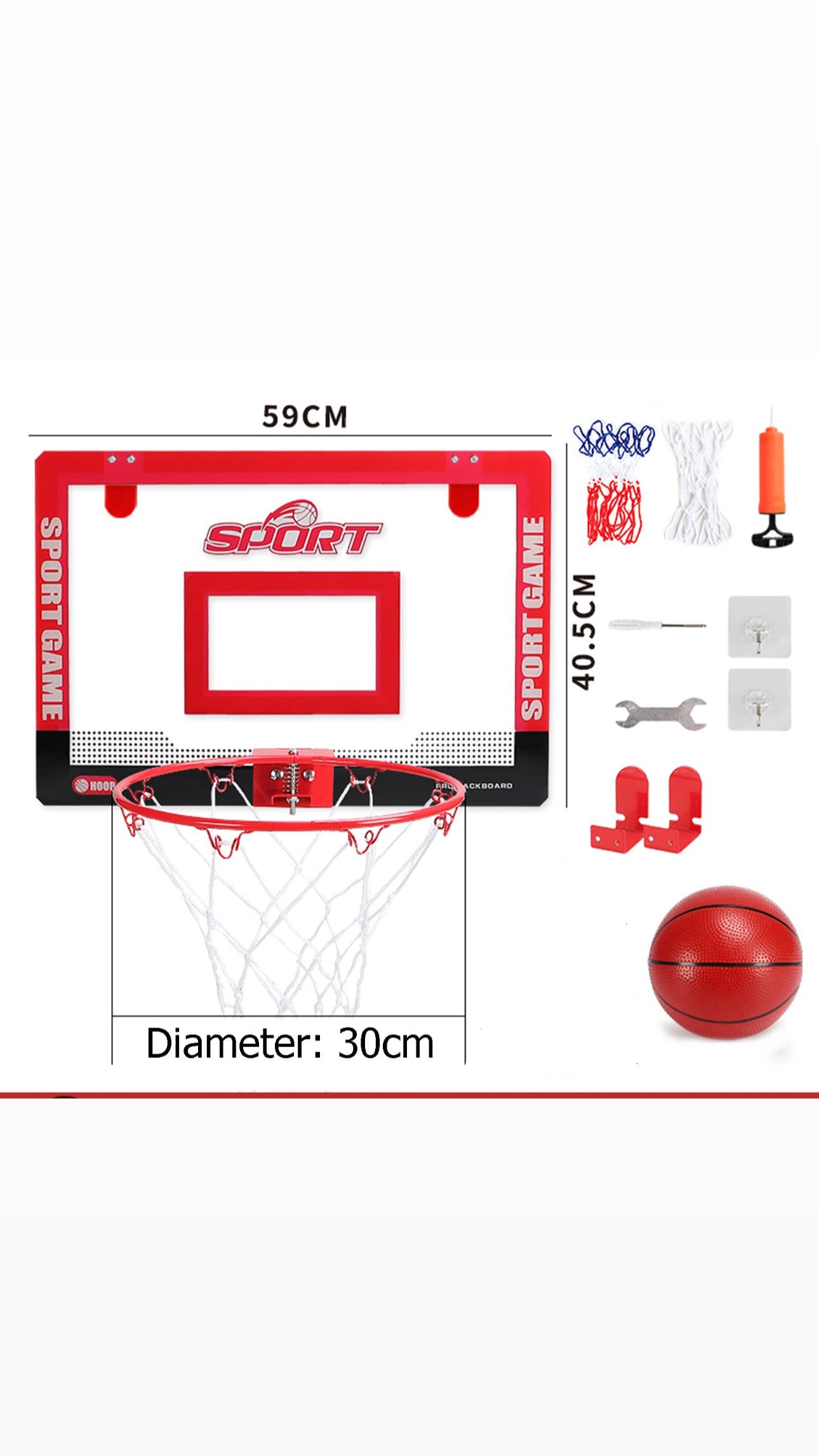 Panier de basket + Ball