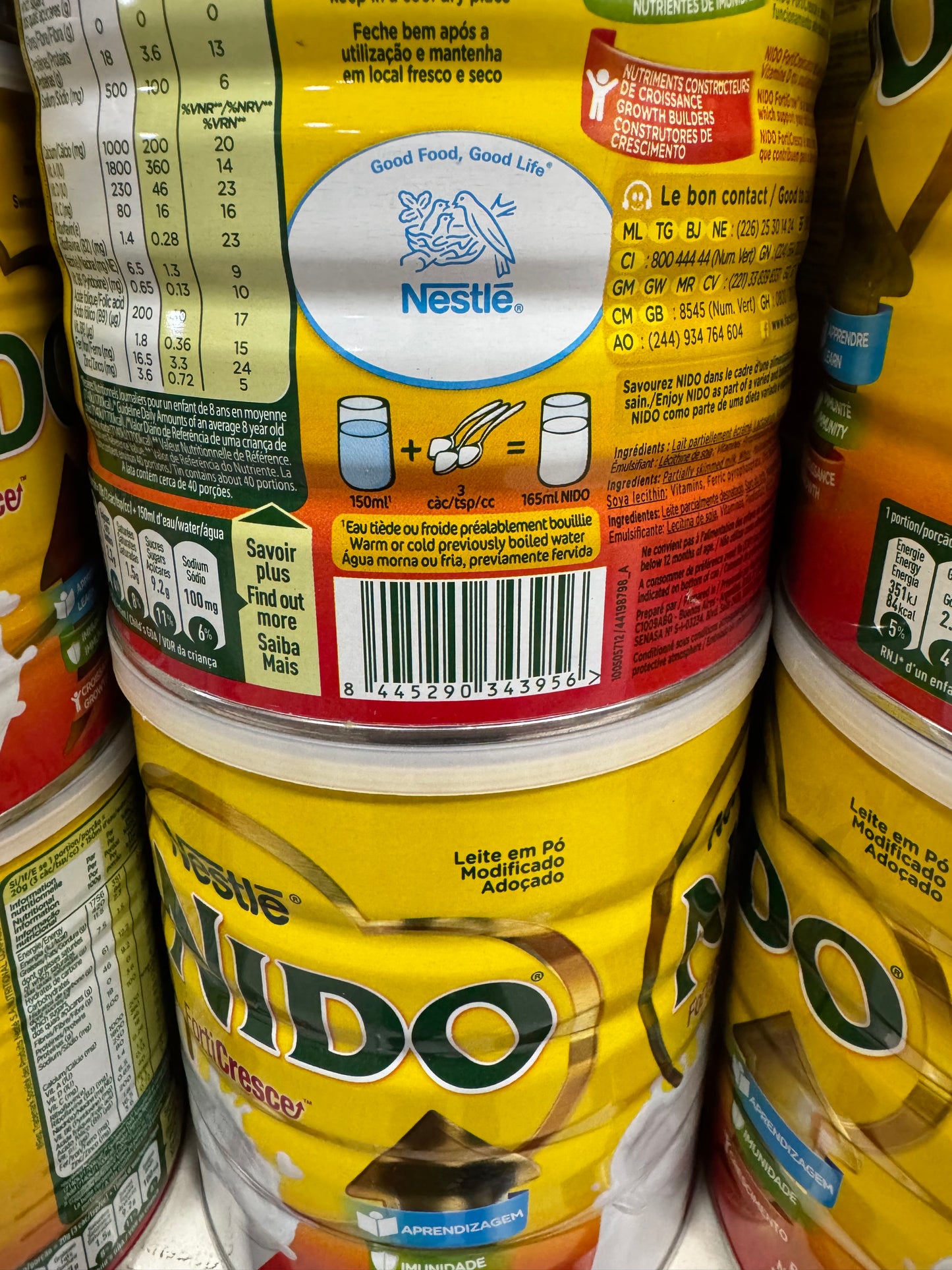 NESTLE Lait Nido FORTICRESCE 800g / 400g