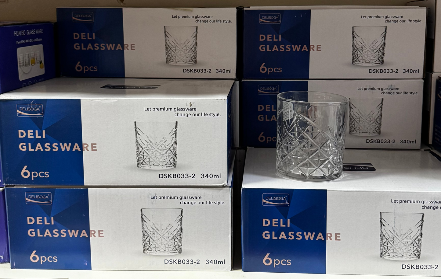 Tasses en verre - Delisoga - pack de 6