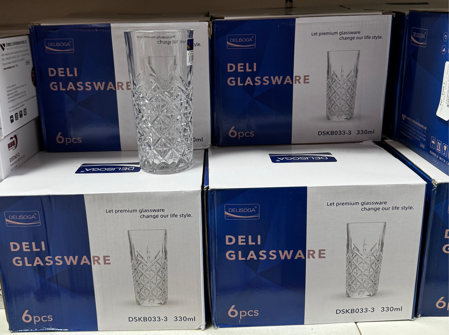 Tasses en verre - Delisoga Long - pack de 6