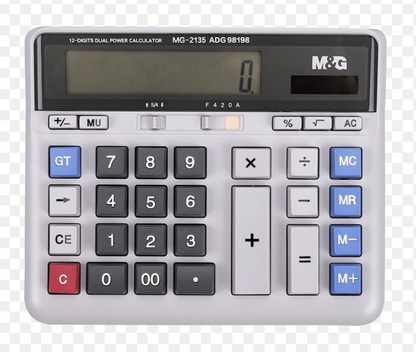 M&G 12 Digits Desktop Calculator with Large Computer Keys Two Way Power