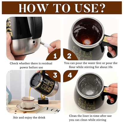 CILI STIRRING MUG - Rechargeable - Self Stirring Mug - Waterproof