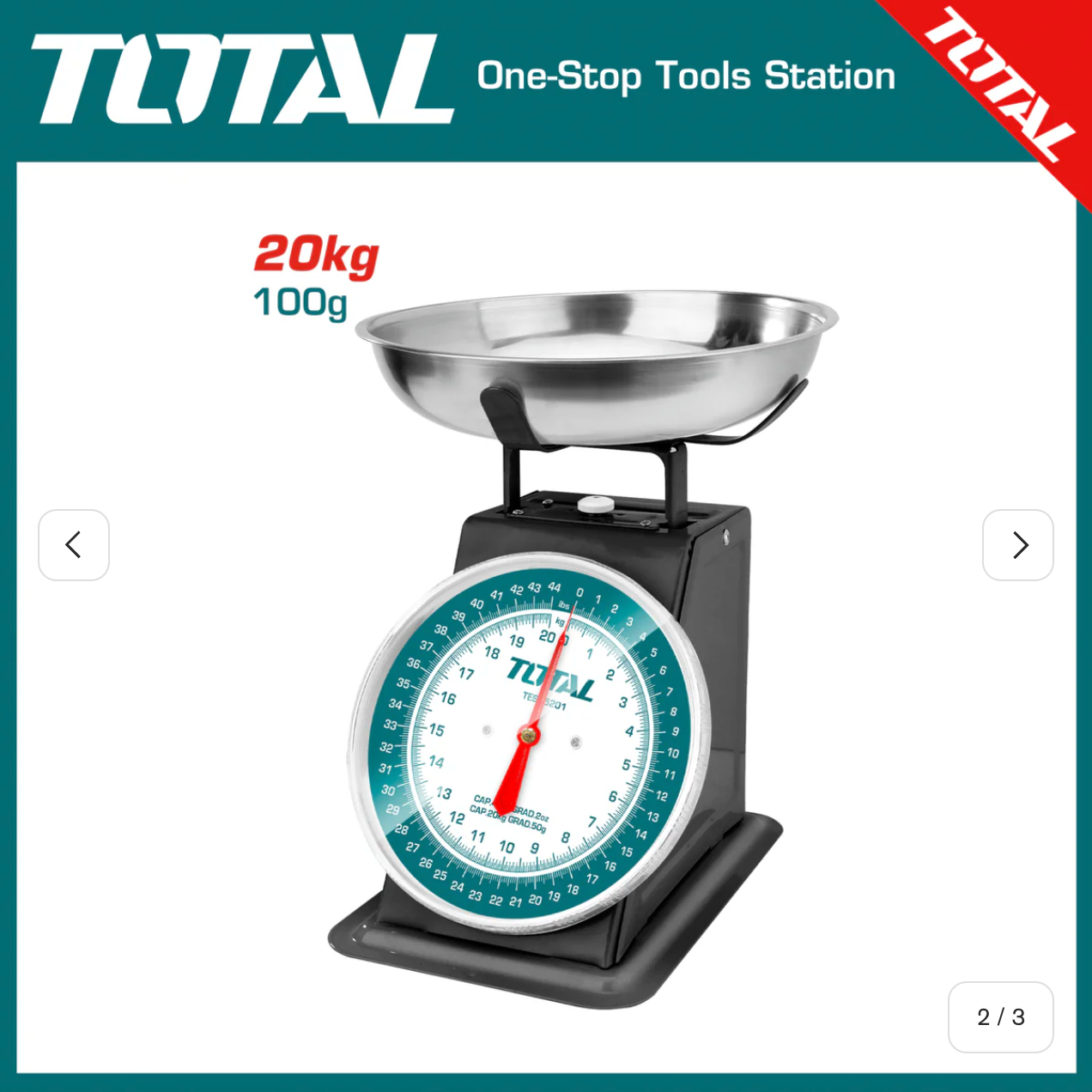 Total Spring Scale Measuring Mechanical Scale 20Kg - TESA5201