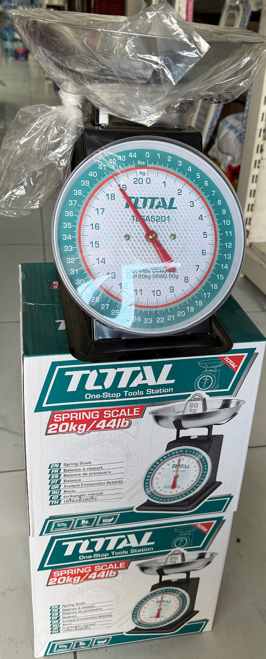 Total Spring Scale Measuring Mechanical Scale 20Kg - TESA5201