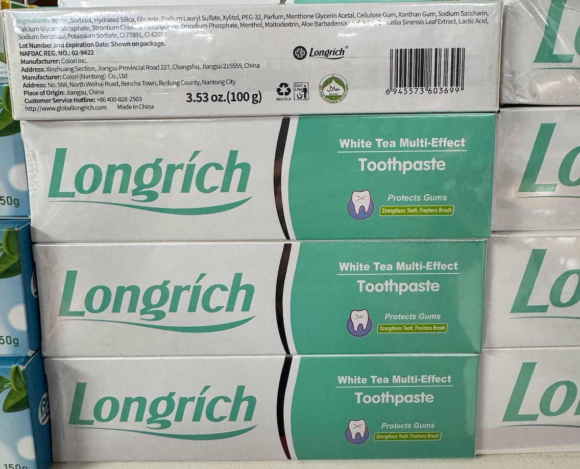 Longrich Pâte Dentifrice au Thé Blanc 100g