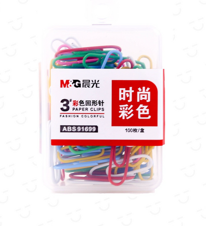 M&G ABS91699 Colorful Paper Clips 100 pcs