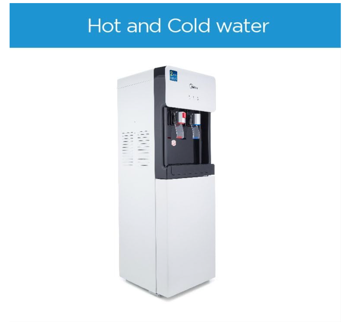 MIDEA DISTRIBUTEUR D’EAU – 2 ROBINETS- YL1675S-W