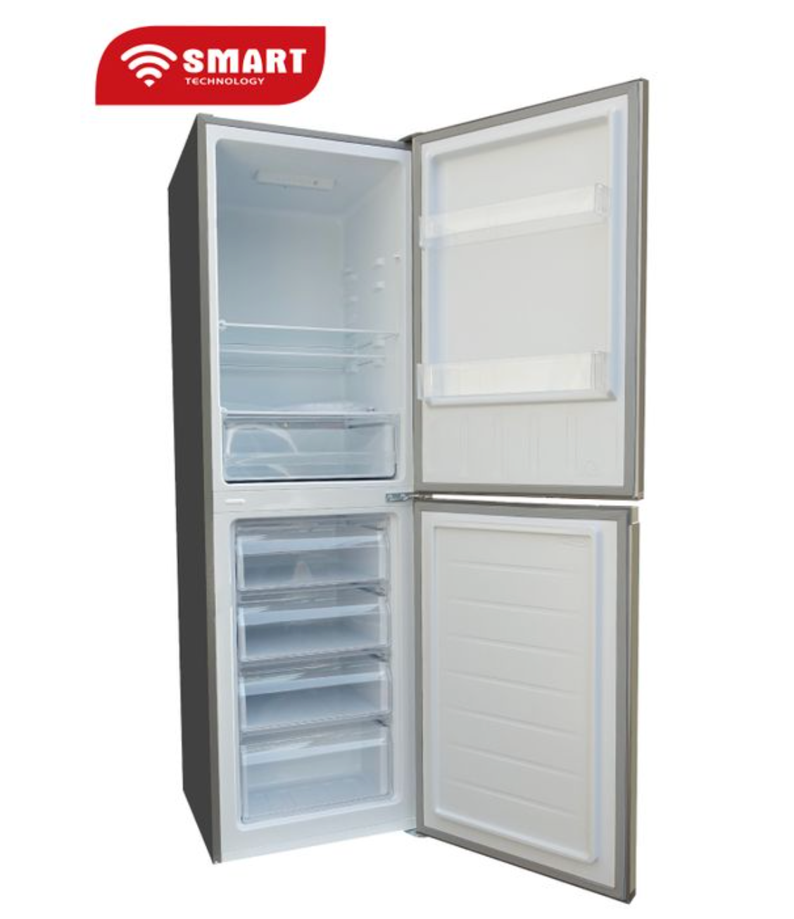 SMART Technology Réfrigérateur Combiné - 253 L - Inox - STCB-304M