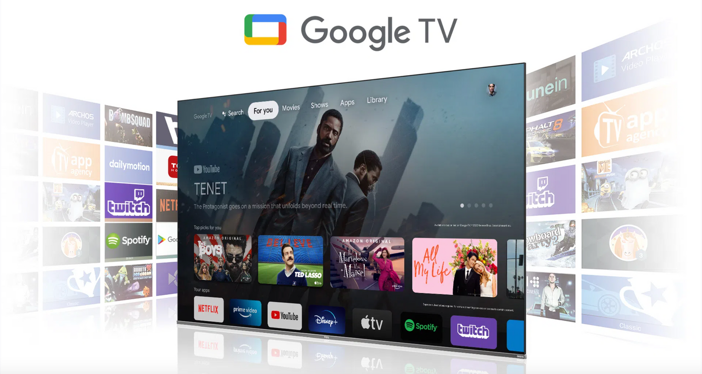 TCL TV DLED 43''  - GOOGLE TV - 4K HDR - UHD - YOUTUBE - NETFLIX - TCL_43P635