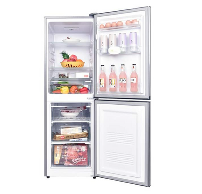 NASCO Refrigerateur Combine - 170 L - 2 Tiroirs + 1 Petit Casier - Avec Cle - Gris –  NASD2-220K