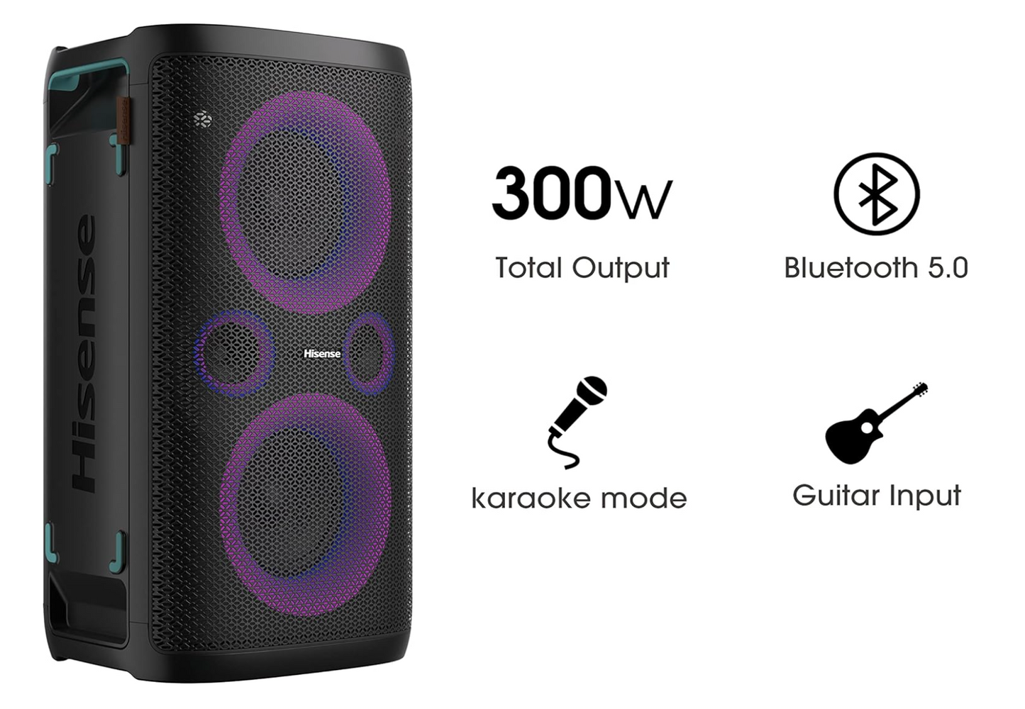 HISENSE PARTY SPEAKER SYSTEM - 300W - KARAOKE - HP110