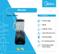 MIDEA MIXEUR - 2 VITESSES - 1.5 L  - MIXER_BL1190
