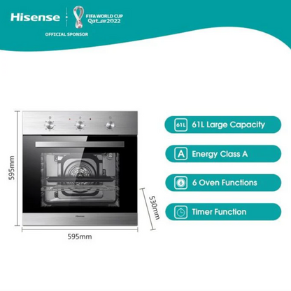 HISENSE FOUR ELECTRIQUE ENCASTRABLE NOIR MIROIR - HBO60203