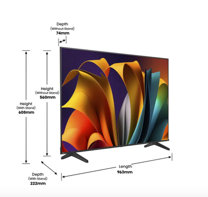 HISENSE TV LED SMART VIDAA 43'' - 4K UHD - NETFLIX/YOUTUBE - APPLE HOME - 43A6N