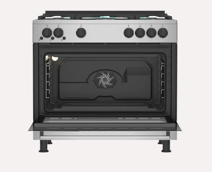 BEKO GAZINIÈRE 5 FEUX - INOX - 90CM - FOUR À VENTILATION – BEKO_GGR15115DXNS