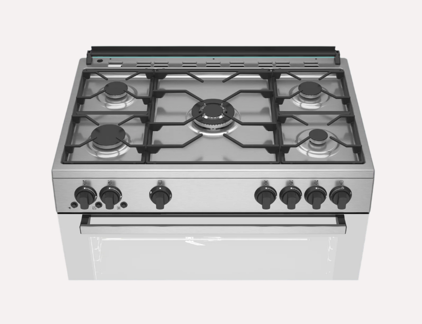 BEKO GAZINIÈRE 5 FEUX - INOX - 90CM - FOUR À VENTILATION – BEKO_GGR15115DXNS