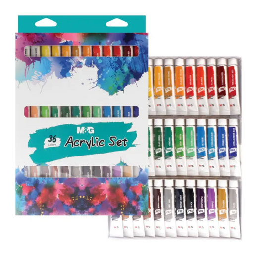M&G Peinture Acrylique 12 ML Tubes - Pack de 36