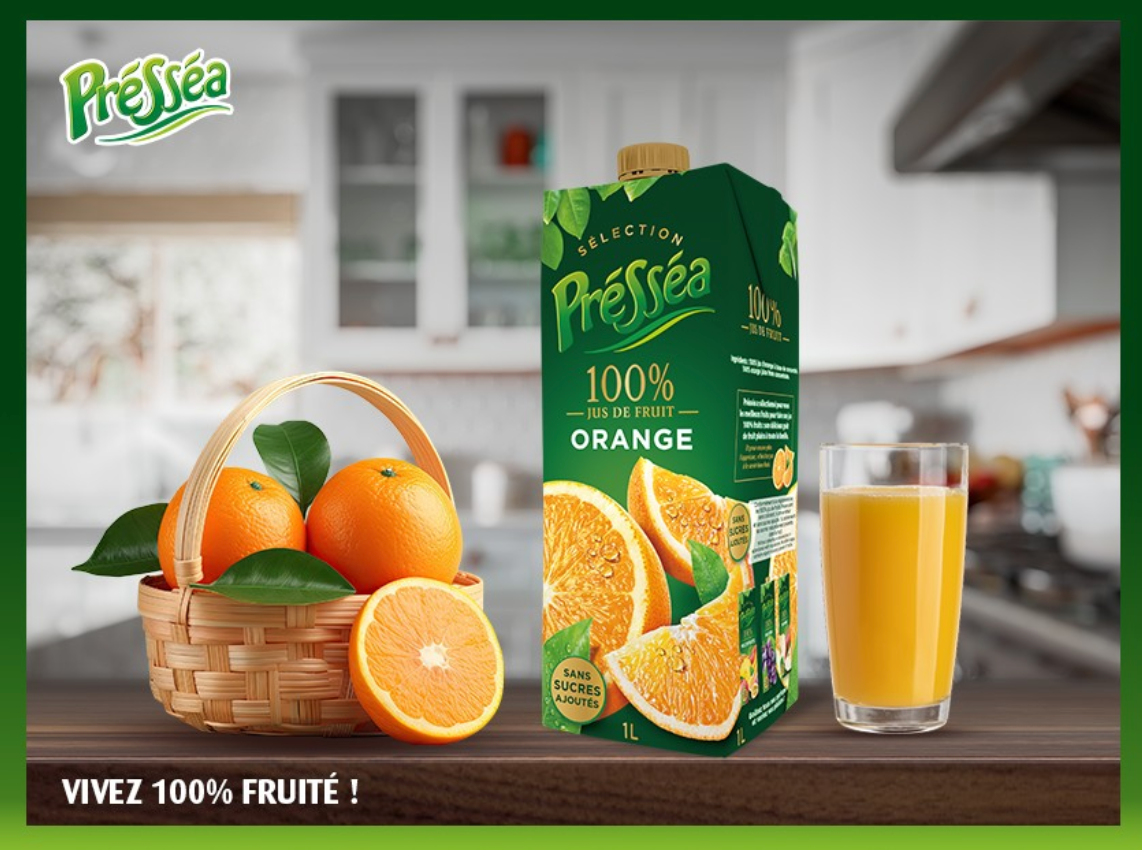 Présséa 100% Teneur en Fruit - 1 L