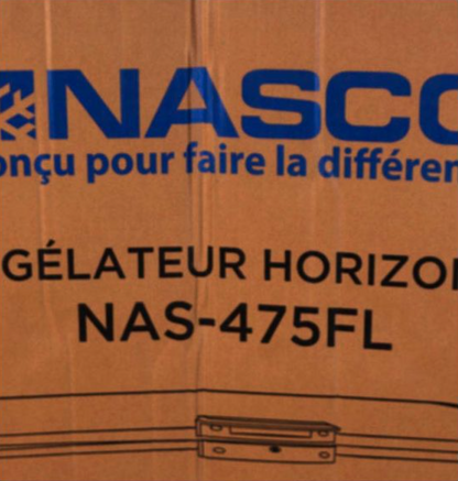 NASCO Congélateur Horizontal - 1 porte – 475 L – NAS-475FL / NAS-475FL-DS