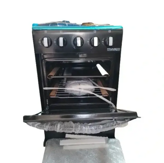 NASCO GAZINIERE 4 FEUX - NOIR - COUVERTURE VITREE - GCNAS-5050B