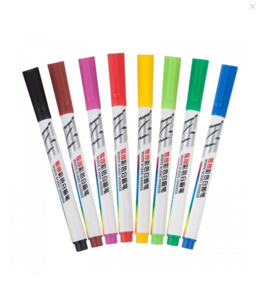 M&G Tableau-blanc Marqueur effaçable multi-couleur - pack de 8