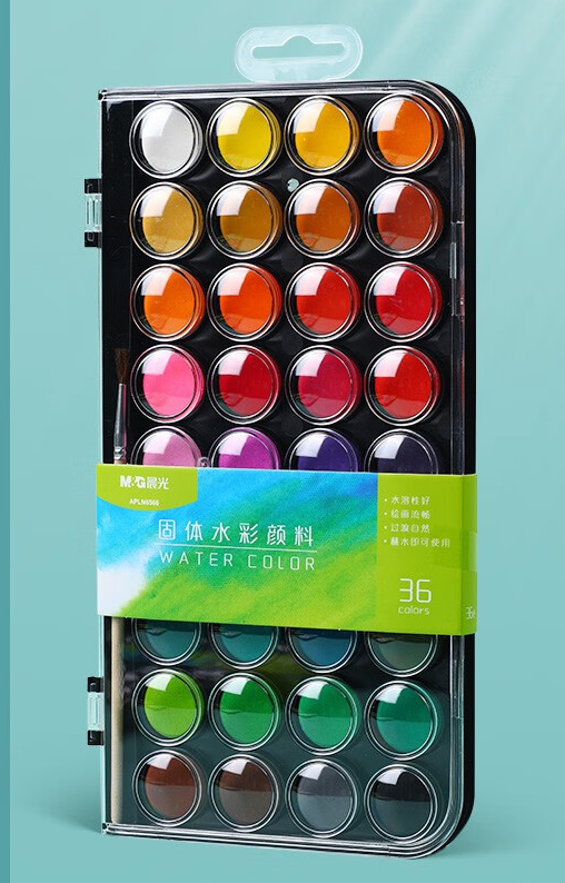 M&G Peinture à Eau avec Brosse- 36 Couleurs