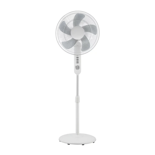 MIDEA VENTILATEUR A PIED - 3 VITESSES - 5 HELICES - NOIR / BLANC