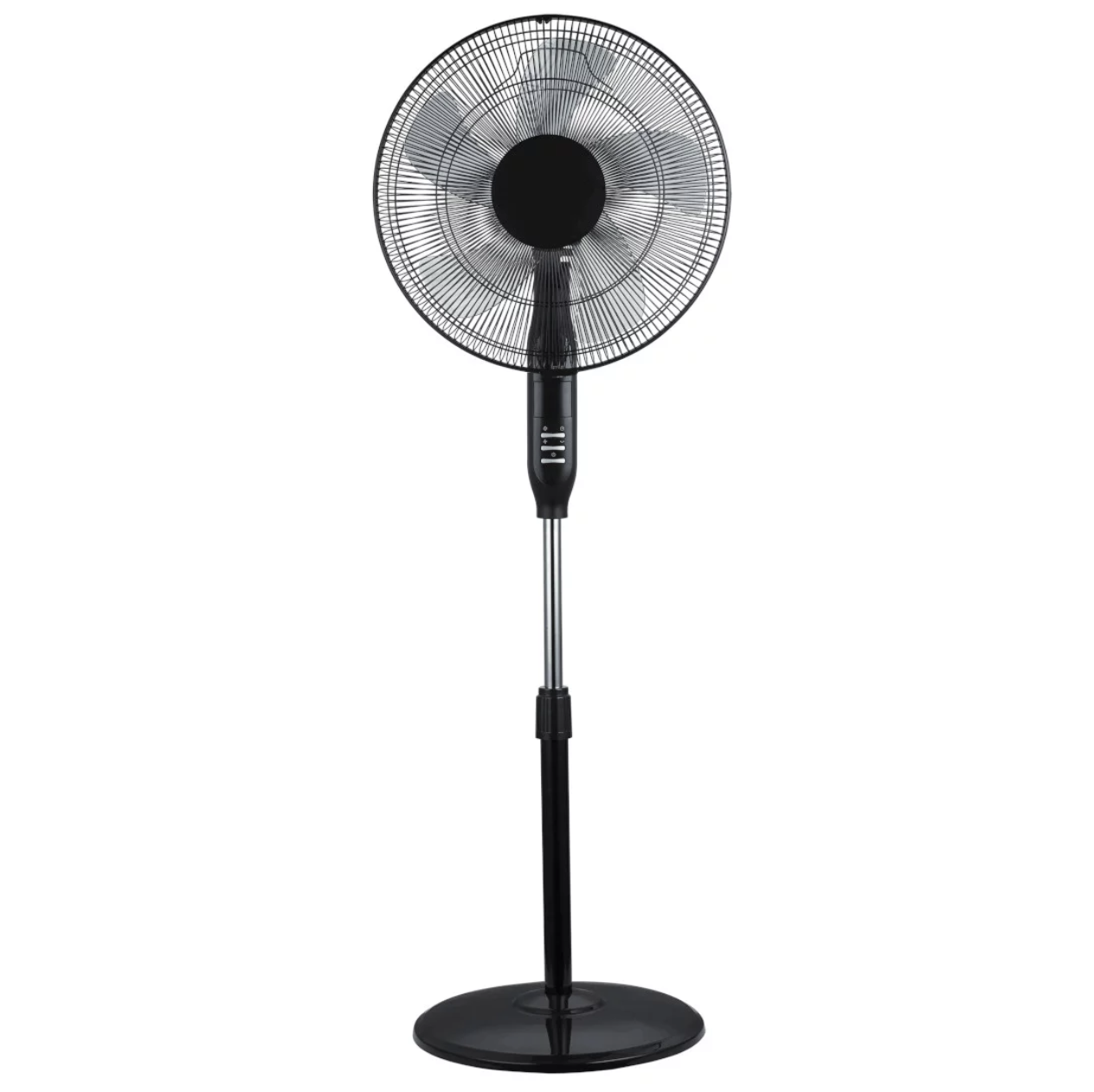 MIDEA VENTILATEUR A PIED - 3 VITESSES - 5 HELICES - NOIR / BLANC