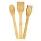 Cuillère de cuisine en bois de bambou - 3 pcs