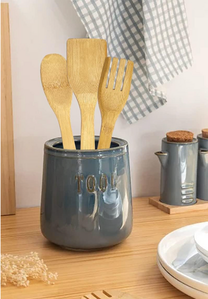Cuillère de cuisine en bois de bambou - 3 pcs