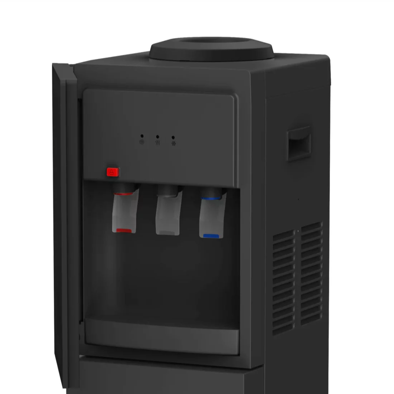 MIDEA DISTRIBUTEUR D’EAU – 3 ROBINETS - ARMOIRE SPACIEUX DE 20LT - NOIR / BLANC