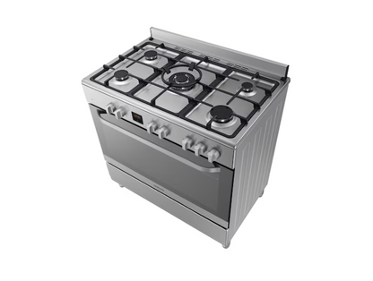 SAMSUNG Gazinière 5 feux - Allumage automatique – Rôtisserie – NY90T5010SS/FA