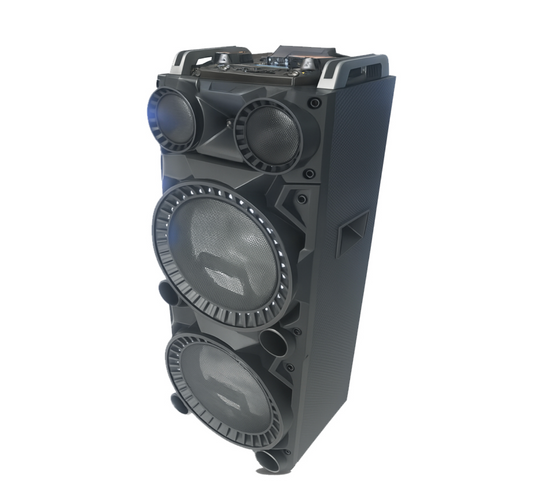 SMART TECHNOLOGY BOOM BOX - Bluetooth / USB / AUX / 2 Micros - 1 Télécommande / 12 000W - STHP-1010E