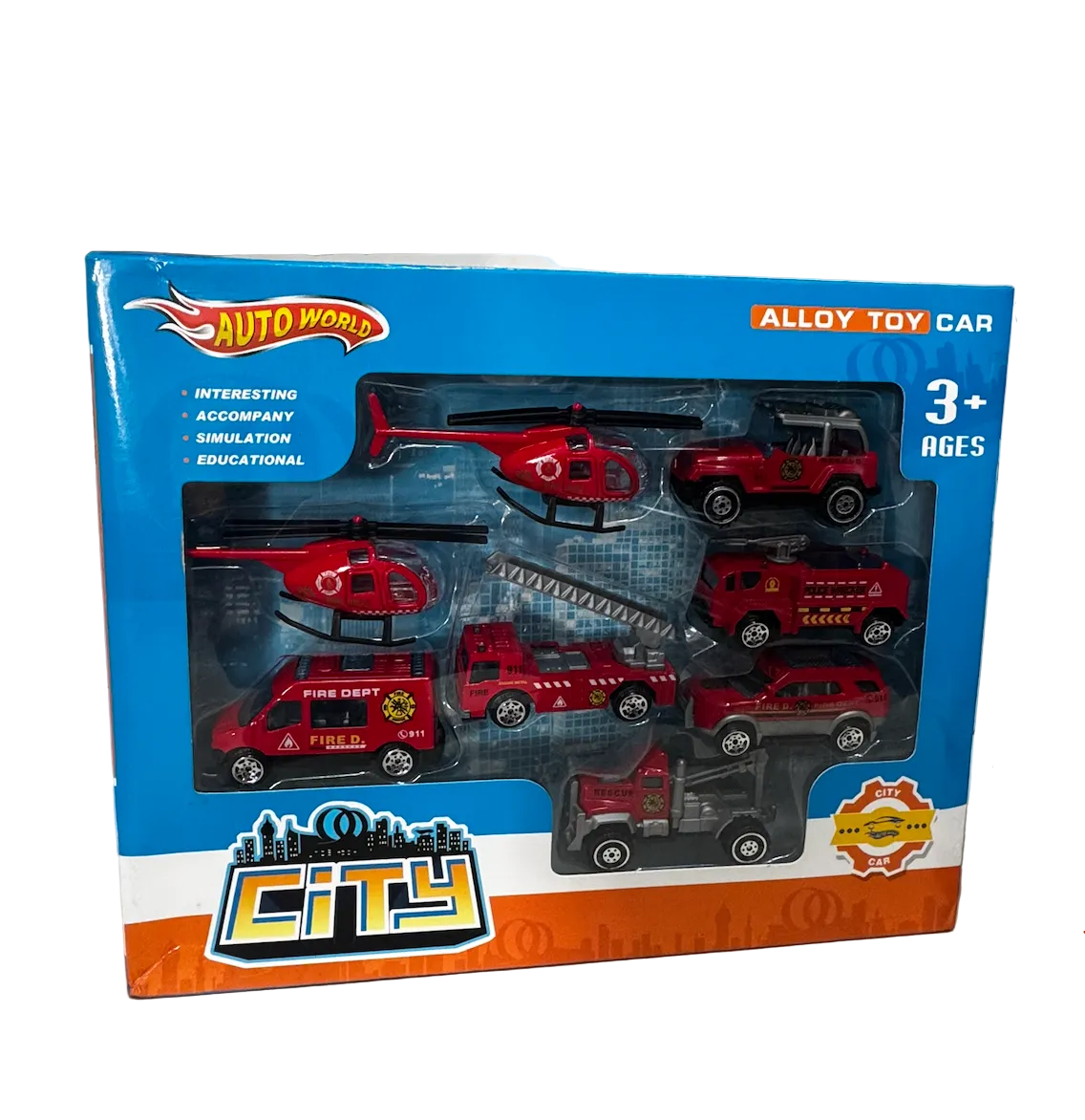 City collection de Voiture - pack de 8