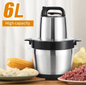 Royal Family Fufu Blender Double-speed Electric Meat Grinder/Fufu Pounding Machine -Silver/Black - 6L