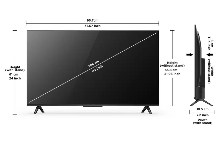 TCL TV DLED 43''  - GOOGLE TV - 4K HDR - UHD - YOUTUBE - NETFLIX - TCL_43P635