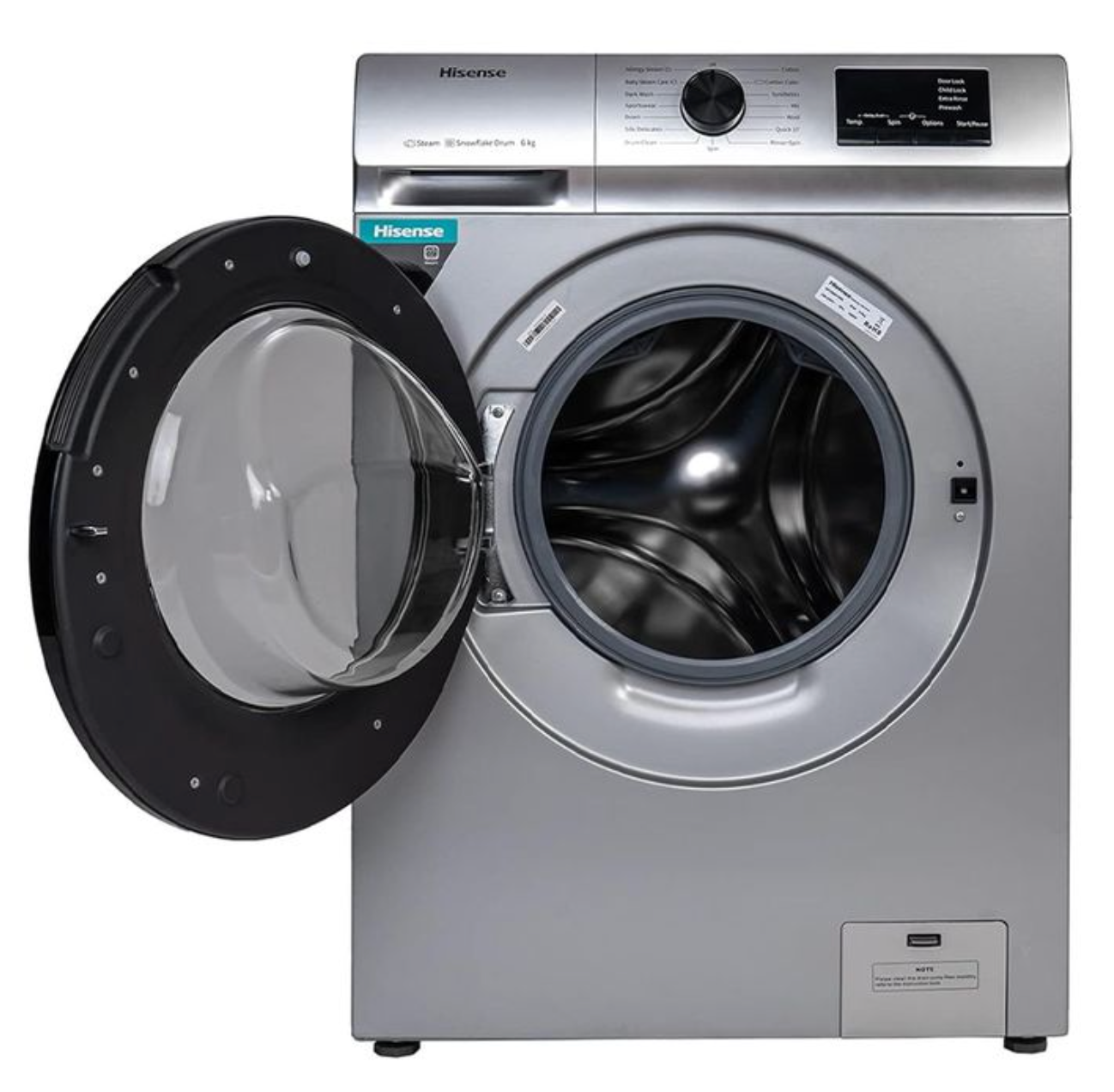 HISENSE MACHINE A LAVER - 6KG - A++ - FRONT LOAD - TITANIUM - WFVB6010MT