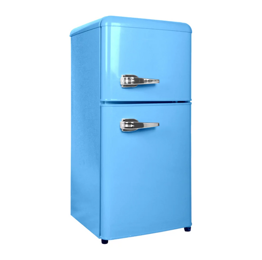 NASCO Petit Réfrigérateur - 86 L - R600A - Bleu Retro - NASF2-110RT