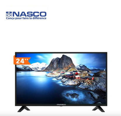 NASCO SLIM TV LED 24'' - SANS WIFI - ENERGY SAVING - NAS-J24FB-A