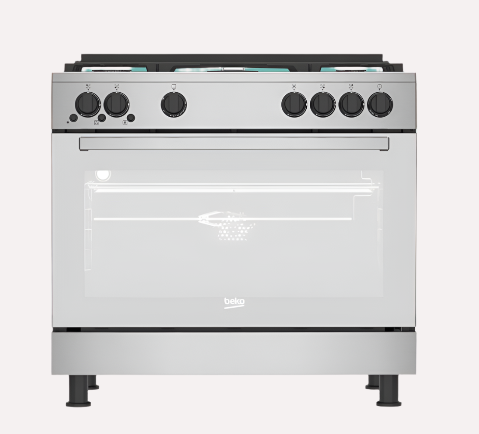 BEKO GAZINIÈRE 5 FEUX - INOX - 90CM - FOUR À VENTILATION – BEKO_GGR15115DXNS