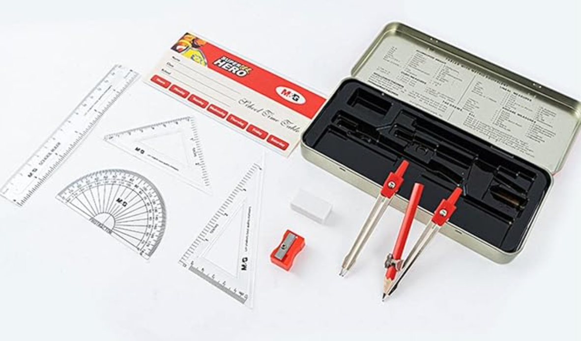 M&G Ensemble de règles 10-Pièces complet - Boîte en Métal