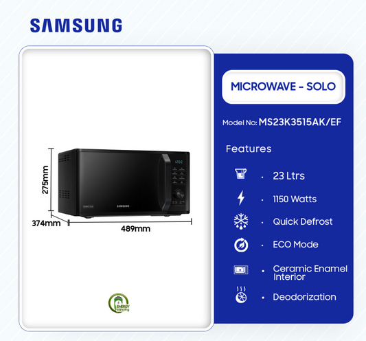 SAMSUNG MICRO-ONDE - NOIR - BLANC - 1150 W - 23 L