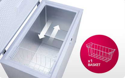 LG Congelateur Horizontal LED - 190 L - Avec panier - GCS215SQFG